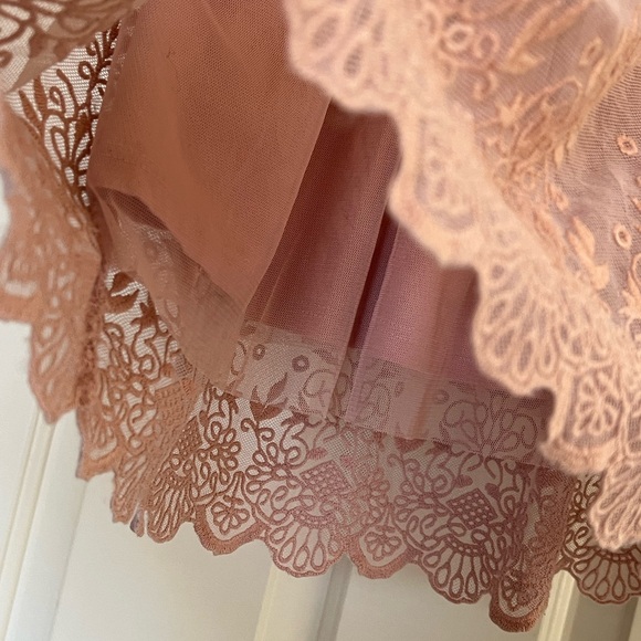 Girls Lace Dress H&M brand Mauve Cotton Size 4T - Picture 4 of 4